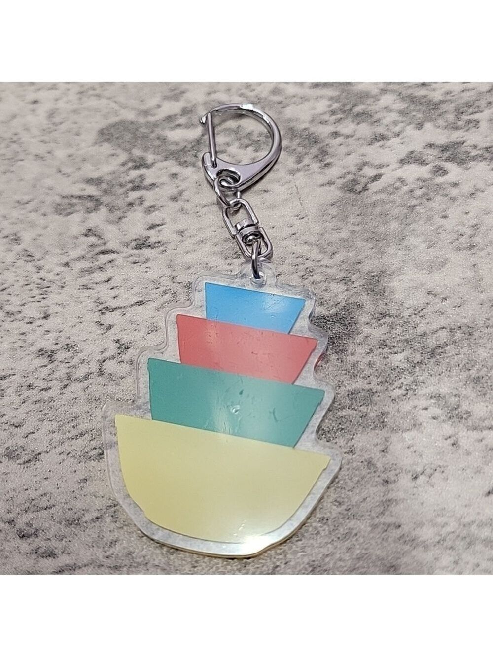 Pyrex Primary stack Keychain Keyring - Picture 2 of 2